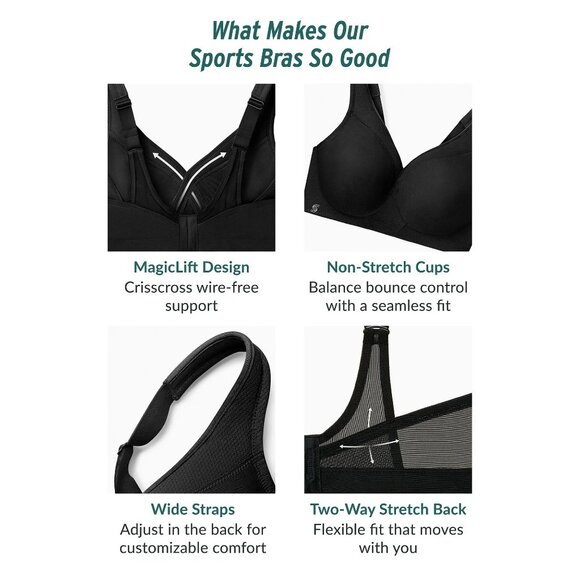 Glamorise #1006 Magic Lift Seamless Wirefree Sports Bra 42H - Picture 6 of 6